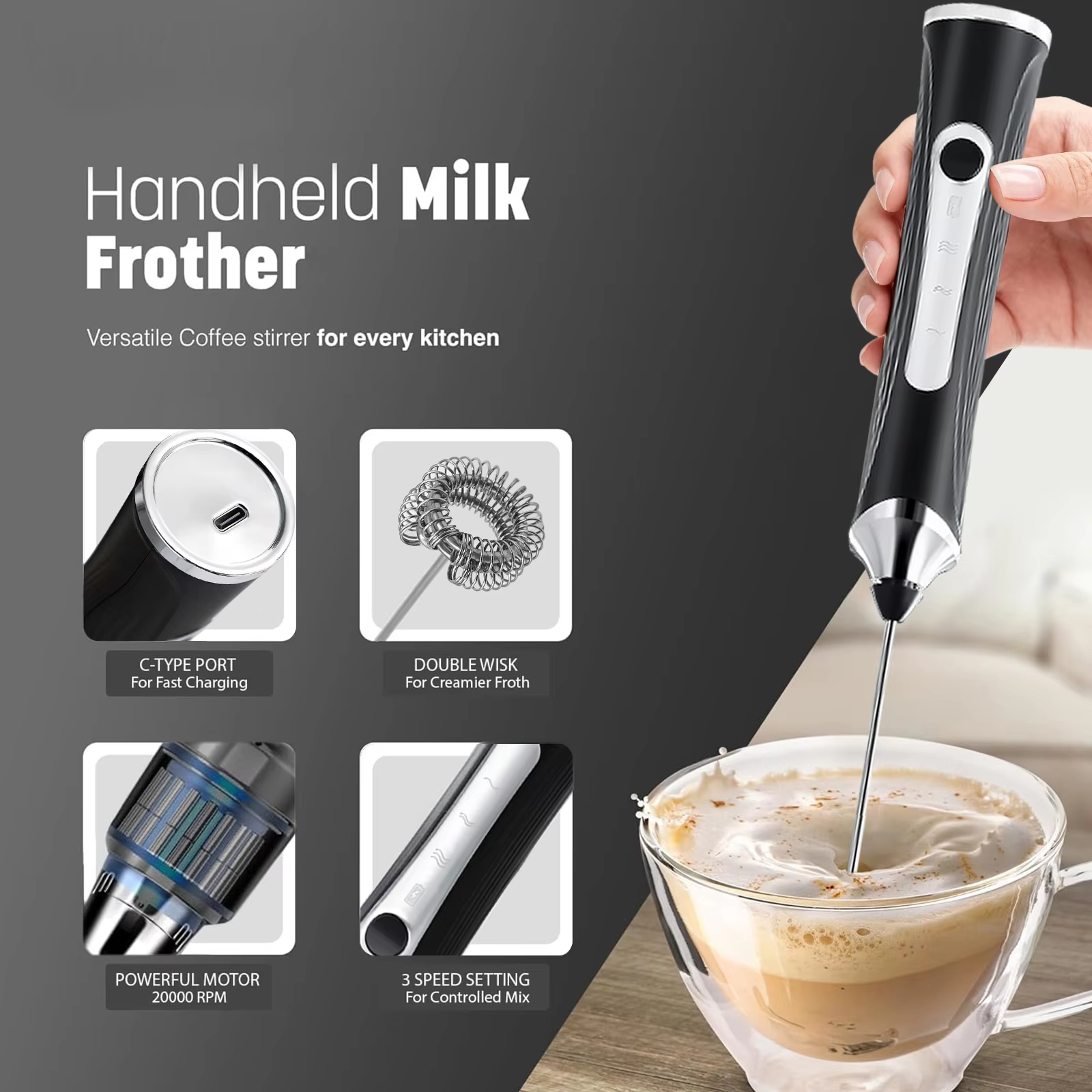 Electric milk frother, milk co - Kitchen Appliances Unit บทวิจารณ์และราคา