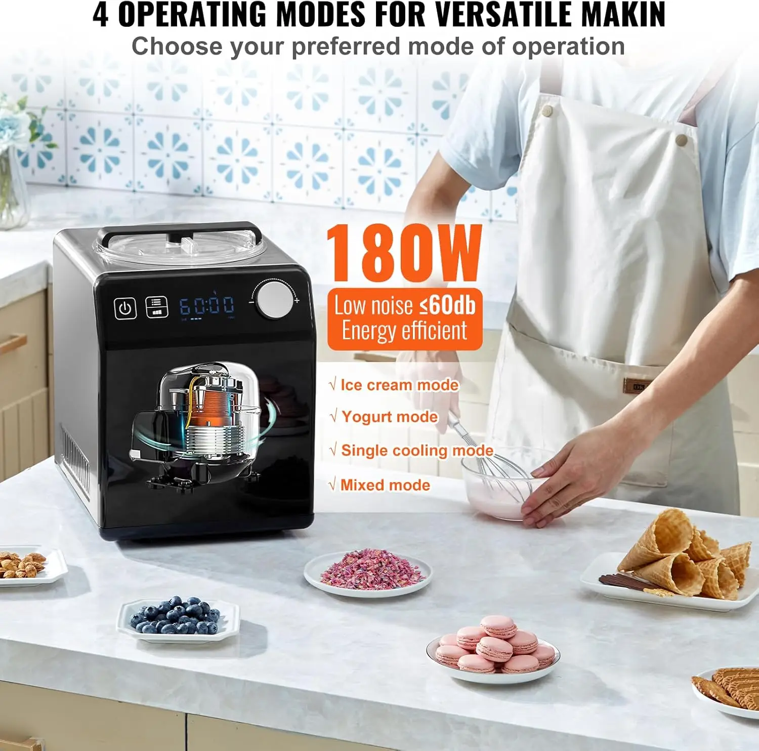 Upright Automatic Ice Cream Ma - Ice Cream Maker Electric บทวิจารณ์และราคา