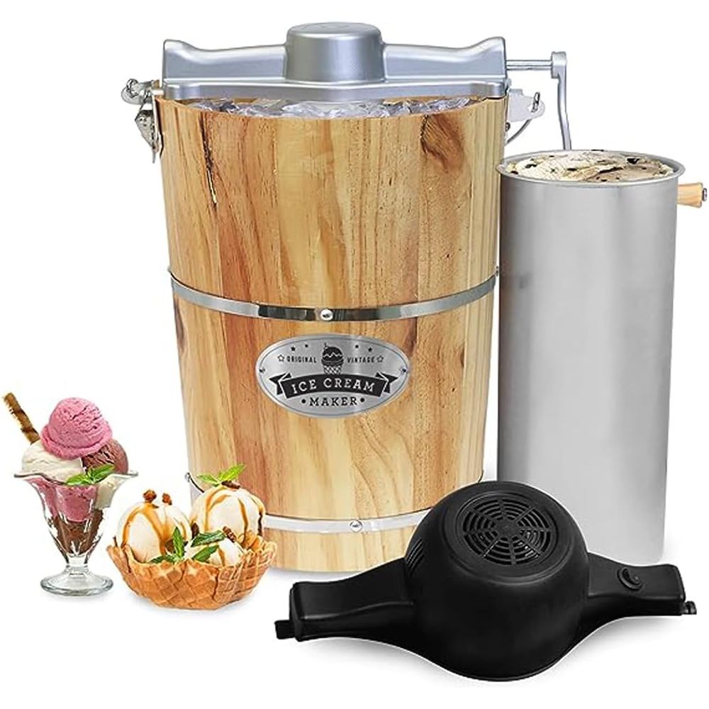 Old ashioned 6 Quart Vintage A - Ice Cream Maker Electric บทวิจารณ์และราคา