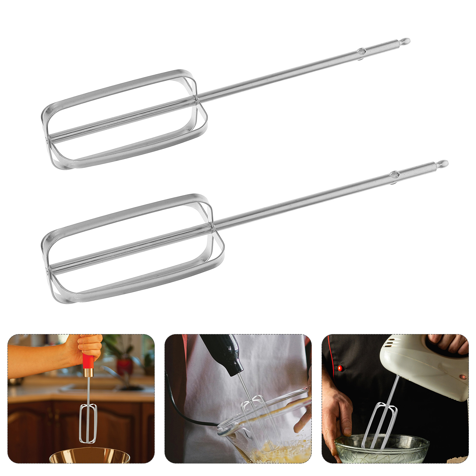 2 Pcs Stainless Steel Hand Mix - Kitchen Appliances Unit บทวิจารณ์และราคา